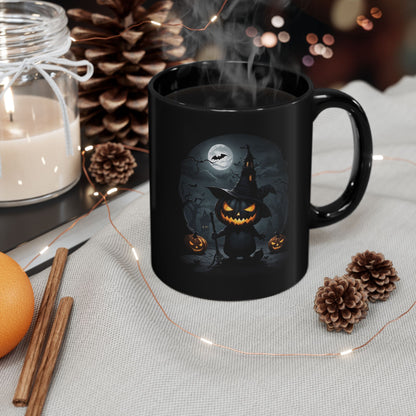 Halloween Mug scary Pumkinman Süßen Geistern, Hexen und Kürbissen / Perfect Halloween Decoration and Gifts, Black Coffee Cup, Spooky Tea Mug