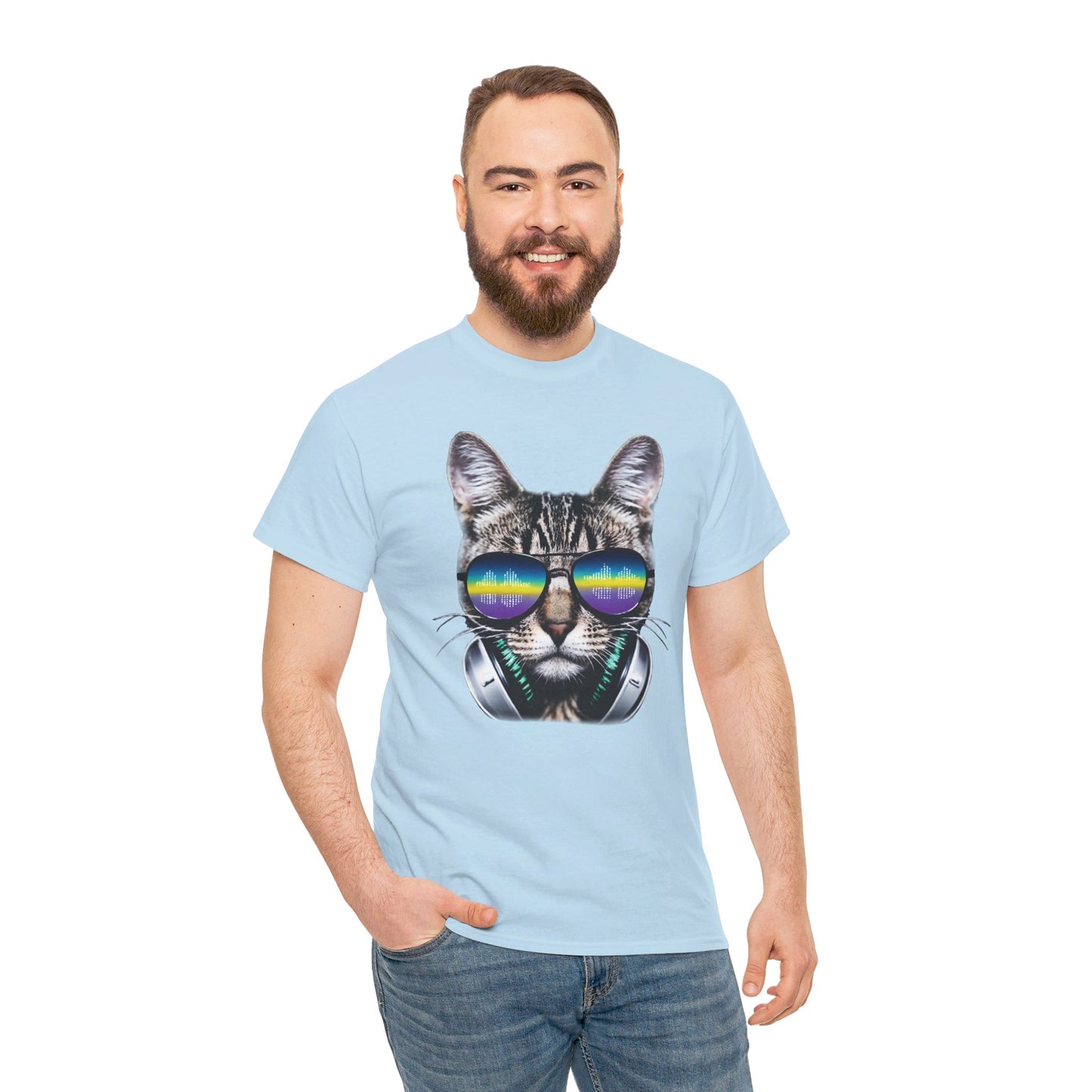 Groovy DJ Cat T-Shirt / Geschenk / Katzenliebhaber /Zocken / gaming / Comic / Katze / Kopfhörer / Musik / Music