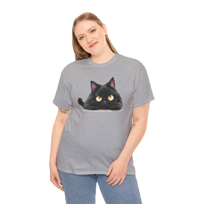 Cat Lover T-Shirt, Kitty Graphic Tee, Kitten Print Shirt, Feline Fan Top, Animal Pet Owner Gift