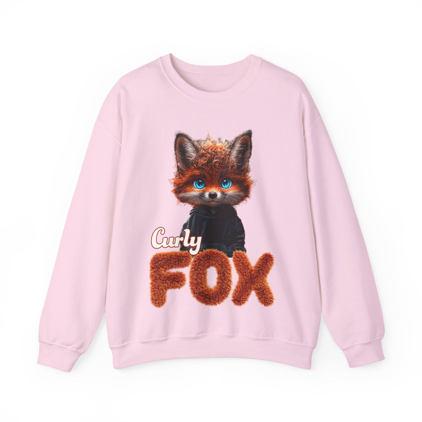 Sweatshirt Curly Fox Niedliches Fuchsmotiv mit lockigem Fell auf Kinder Sweatshirts /Trendiges Design für Tierliebhaber süss/Geschenk