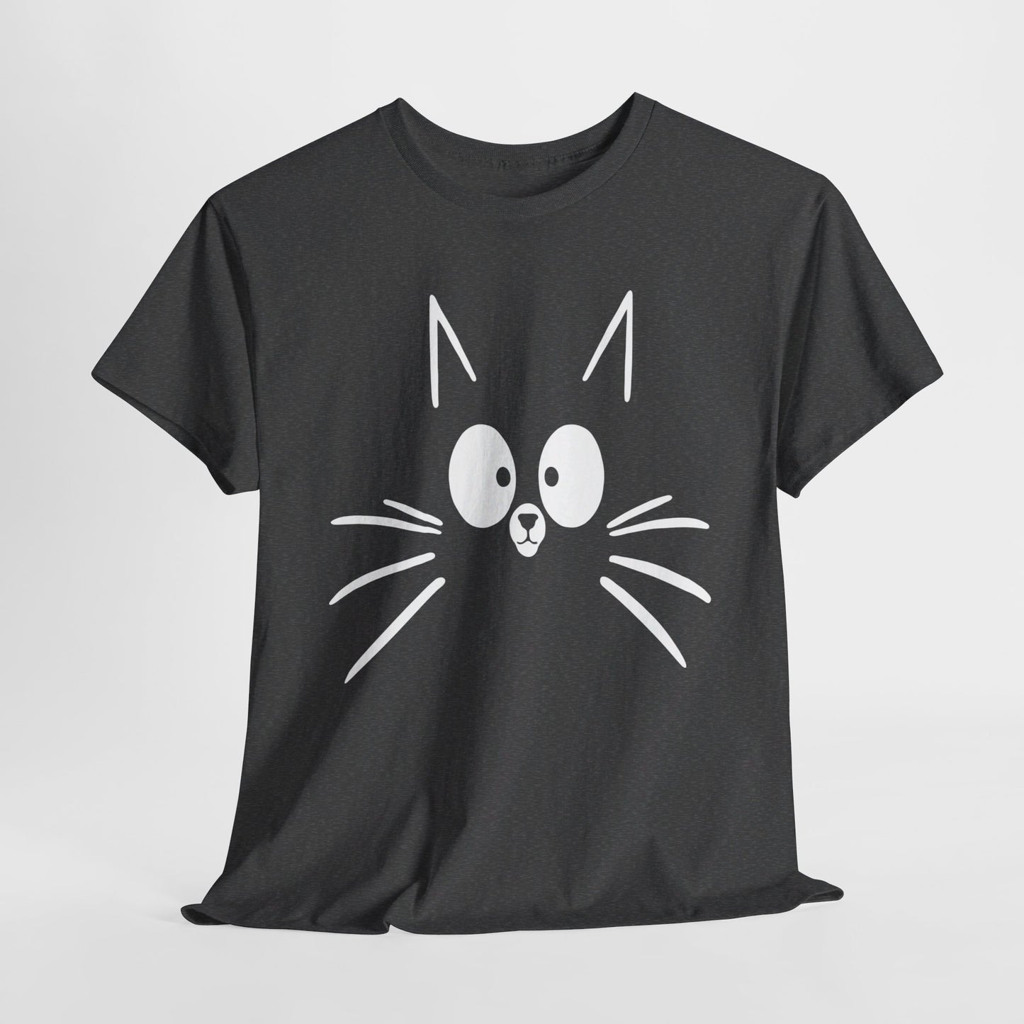 Minimalist Cat Face T-Shirt / Geschenk / Katzenliebhaber /Zocken / gaming / Comic / Katze