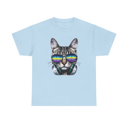 Groovy DJ Cat T-Shirt / Geschenk / Katzenliebhaber /Zocken / gaming / Comic / Katze / Kopfhörer / Musik / Music