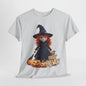 Halloween Witch Tee, Spooky Kids Shirt, Red Haired Girl Costume Top, Cute Smiling Witches Apparel, Unisex Tshirt, Holiday Clothing, Trick or