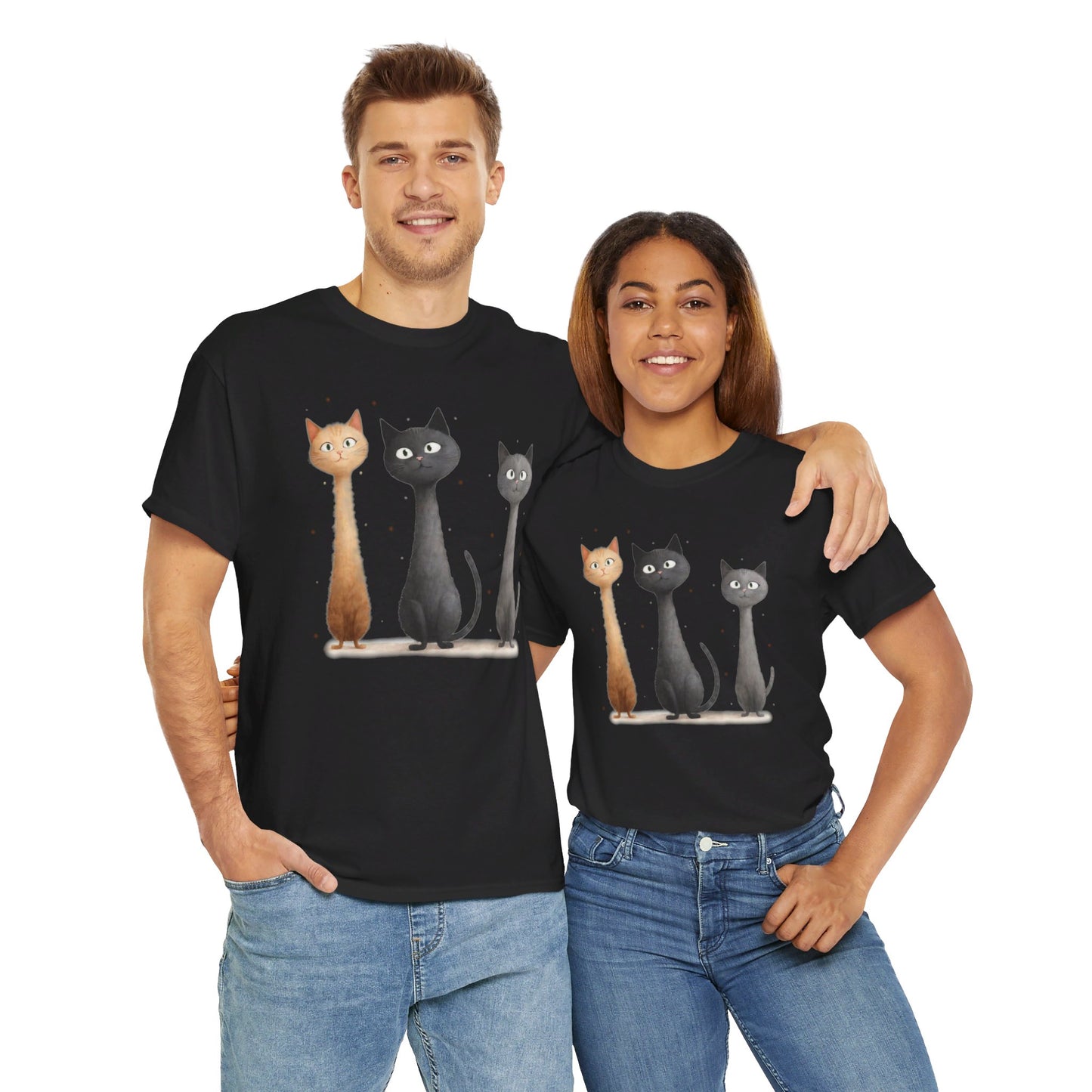 Cat Family T-Shirt, Kitty Tee, Animal Lover Gift, Adorable Cat Shirt, Pet Owner Apparel