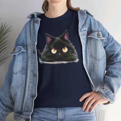 Cat Lover T-Shirt, Kitty Graphic Tee, Kitten Print Shirt, Feline Fan Top, Animal Pet Owner Gift