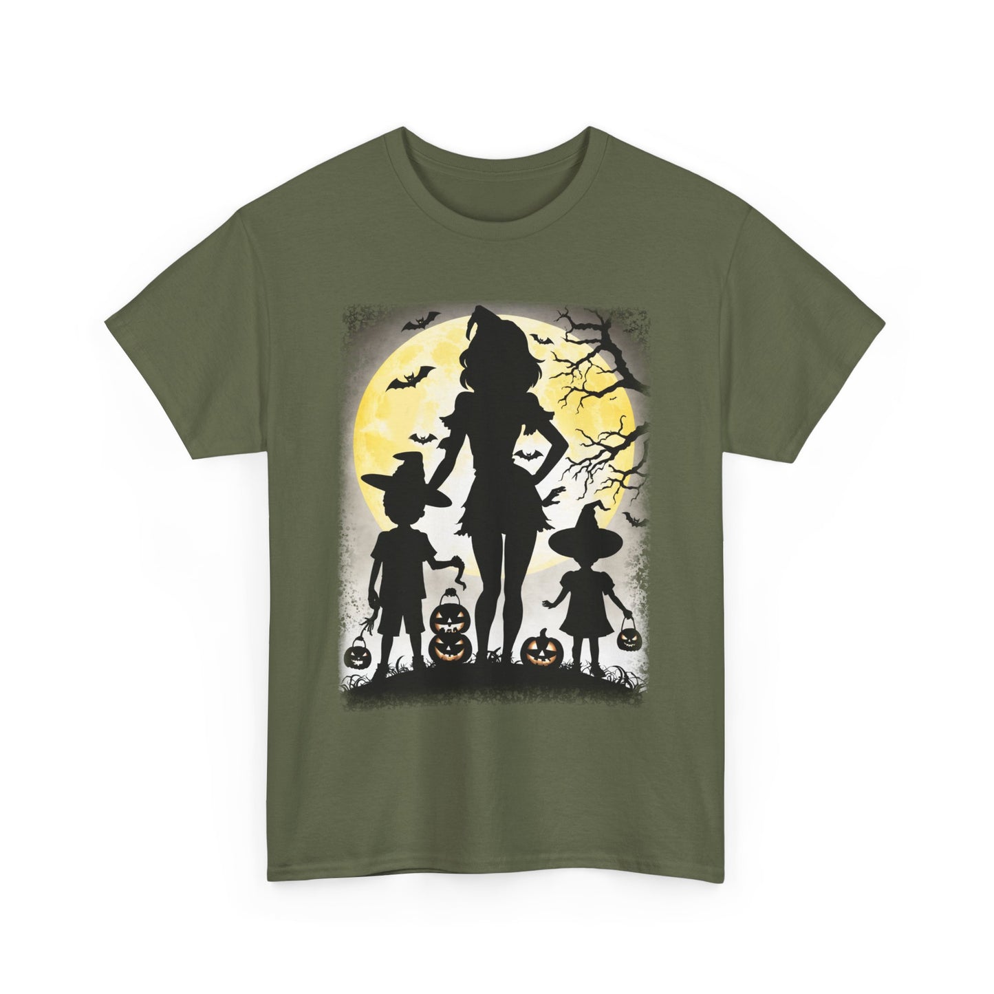 Halloween Walk Mom & Kids Pumpkin, Spooky Unisex T-Shirt, Fall Season Shirt, Jack-O-Lantern Costume Top, Autumn Witch Theme Apparel