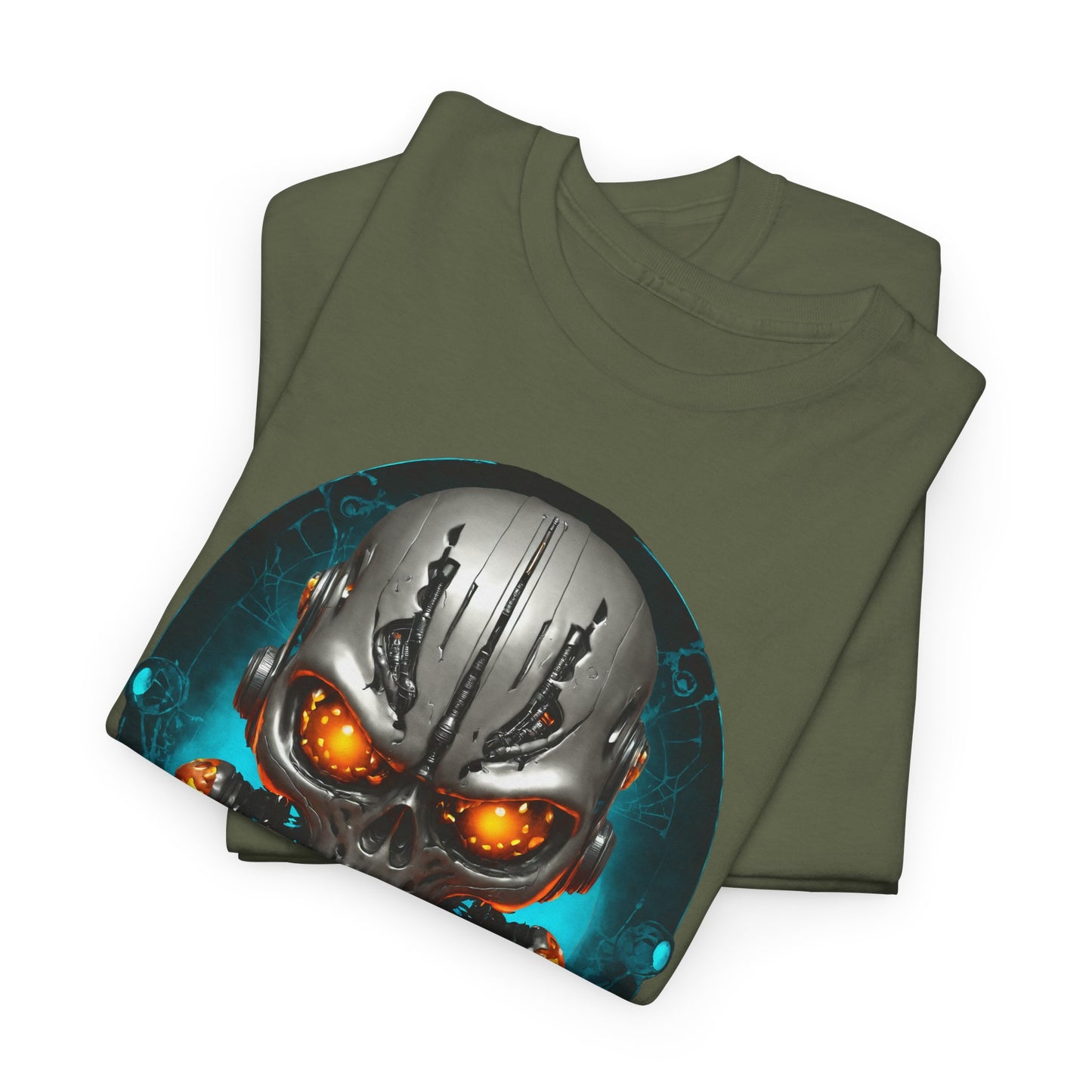 Halloween Pumking Cyborg T-Shirt, Halloween Tee, Unisex Shirt, Pumpkin Design Shirt, Halloween Costume