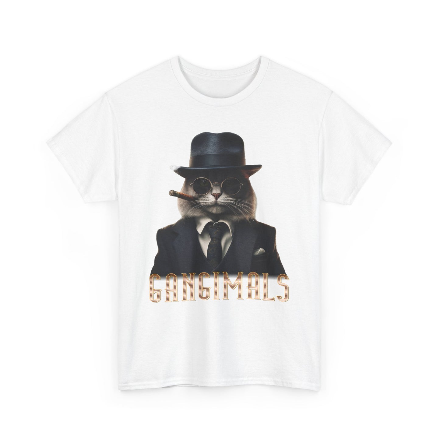 Cool Cat Gangster Tee Shirt, Gangimals, Funny Cat Shirt, Cat Lover Gift, Vintage Cat Tee, Retro Graphic Tee, Cat Owner Tee