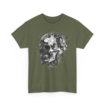 Cyborg Skull Head Halloween T-Shirt, Tee Shirt, Halloween Costume, Skeleton Graphic Tee, Spooky Shirt