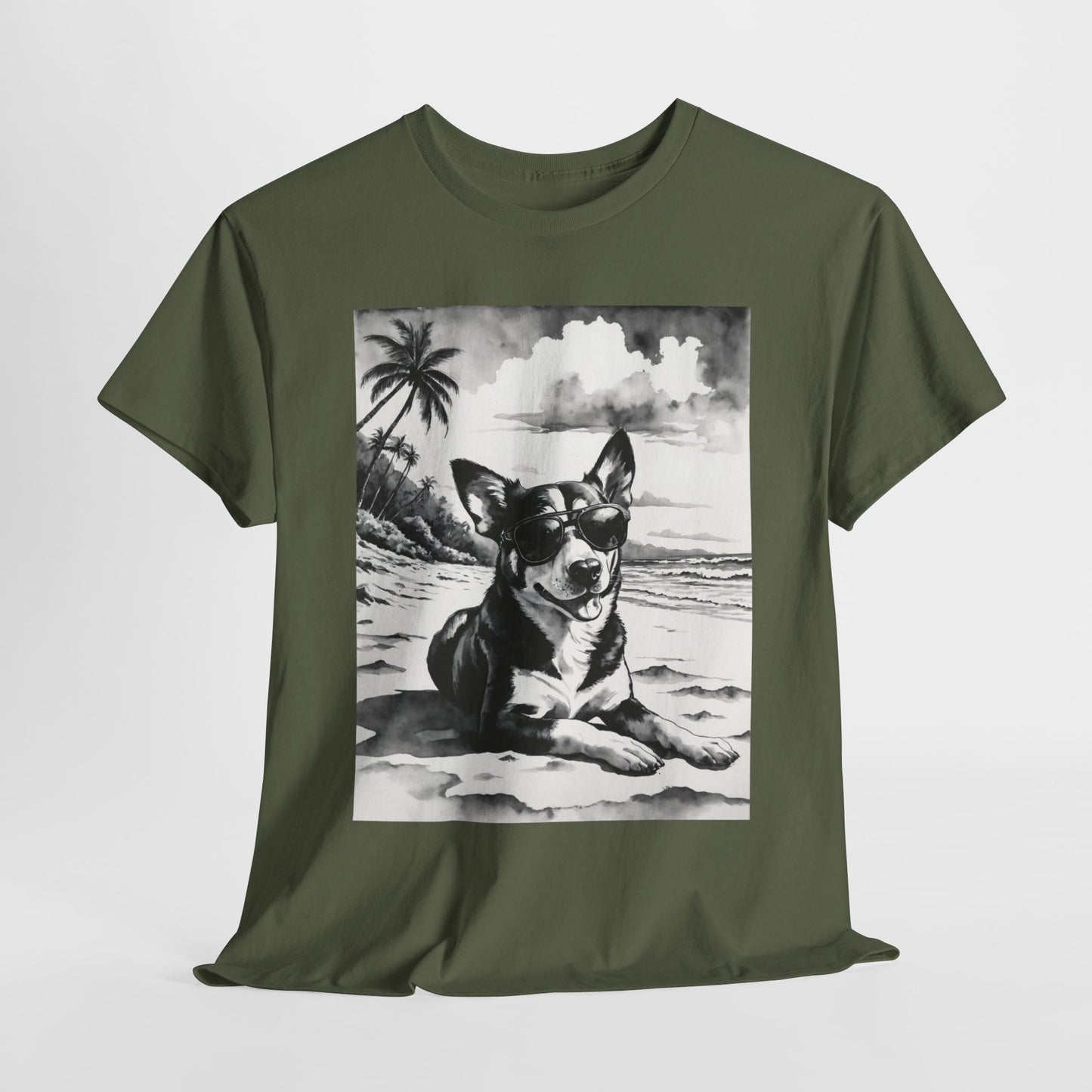 Cool Beach Dog T-Shirt Lustiges Hundemotiv mit Sonnenbrille für Sommer Vibes | Perfektes Geschenk für Hundeliebhaber