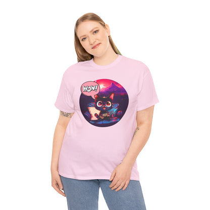 Wow! Gamer Cat" T-Shirt / Geschenk / Katzenliebhaber /Zocken / gaming / Comic / Katze