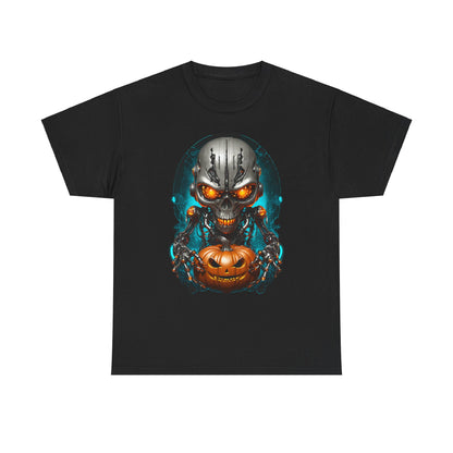 Halloween Pumking Cyborg T-Shirt, Halloween Tee, Unisex Shirt, Pumpkin Design Shirt, Halloween Costume