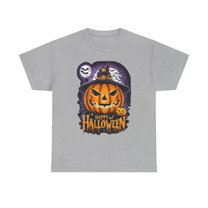 Happy of Halloween Pumpkin, Spooky Unisex T-Shirt, Fall Season Shirt, Jack-O-Lantern Costume Top, Autumn Witch Theme Apparel