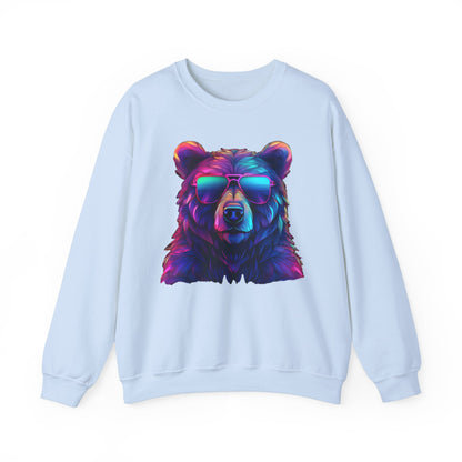 Cooler Bär mit Sonnenbrille T-Shirt / Neon Bären Grafik / Design für Tierliebhaber und Streetwear Fans / Geschenk / Wild / Lustig