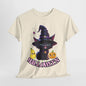 Halloween Witch Kitten Tee, Spooky Cute Shirt, Trick or Treat Costume Top, Black Cat Magic Tshirt, Creepy Kitty Outfit, Funny Holiday