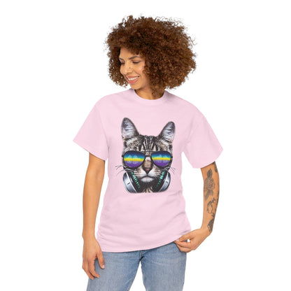 Groovy DJ Cat T-Shirt / Geschenk / Katzenliebhaber /Zocken / gaming / Comic / Katze / Kopfhörer / Musik / Music