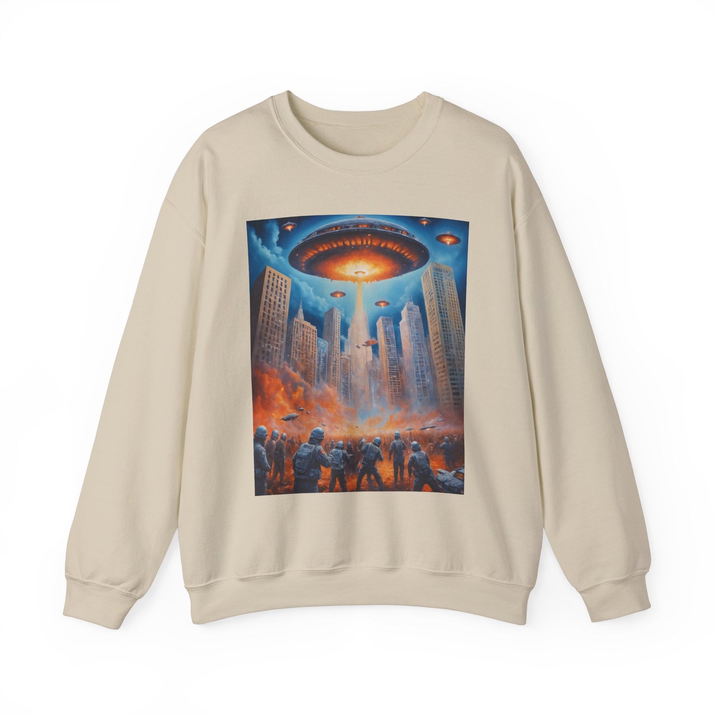 Alien Invasion Sweatshirt, Extraterrestrial UFO Crewneck, Sci-Fi Space Sweatshirt, Galaxy Outer Space Jumper, Alien Abduction Pullover, Area