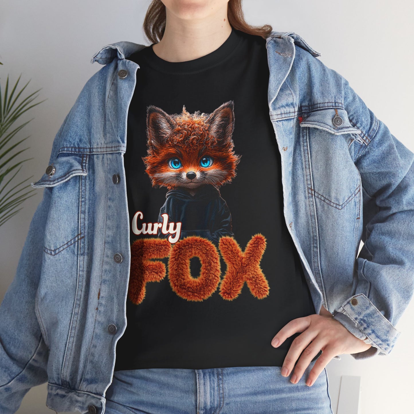 Sweatshirt Curly Fox Niedliches Fuchsmotiv mit lockigem Fell auf Kinder Sweatshirts /Trendiges Design für Tierliebhaber süss/Geschenk