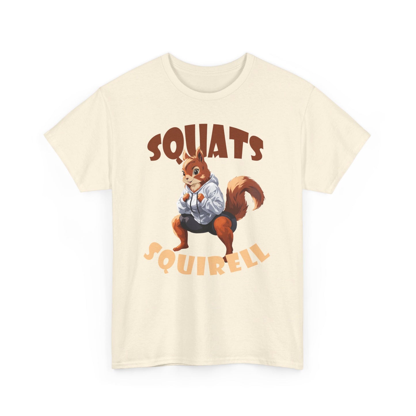 Squats Squirell T-Shirt - Lustiges Cartoon T-Shirt für Fitness-Enthusiasten und Katzenliebhaber