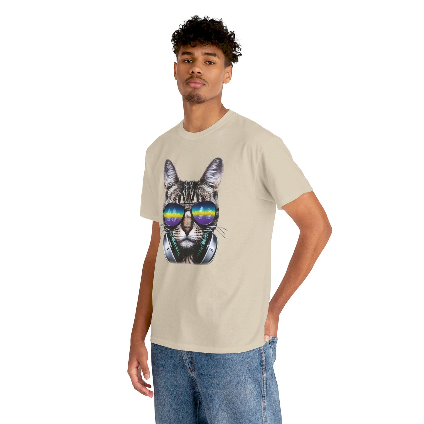 Groovy DJ Cat T-Shirt / Geschenk / Katzenliebhaber /Zocken / gaming / Comic / Katze / Kopfhörer / Musik / Music