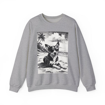 Cool Beach Dog Sweatshirt, Sunglasses Cat Jumper, Summer Kitten Crewneck, Funny Animal Pullover, Beach Vibes Hoodie, Cat Lover Gift