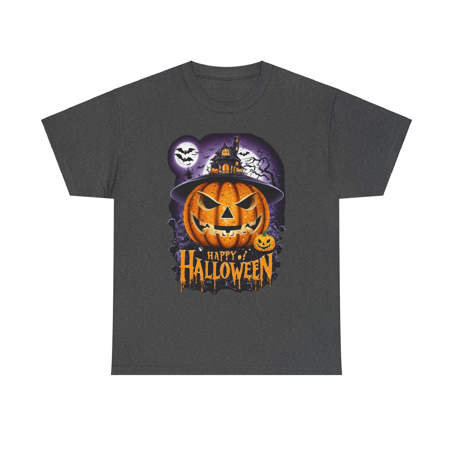 Happy of Halloween Pumpkin, Spooky Unisex T-Shirt, Fall Season Shirt, Jack-O-Lantern Costume Top, Autumn Witch Theme Apparel