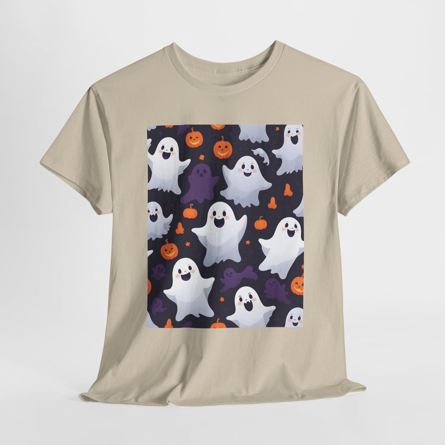 Halloween Ghost & Pumpkins Tee, Scary Halloween Shirt, Spooky Ghost Tee, Pumpkin Graphic Tee, Halloween Costume Shirt, Halloween Party Tee