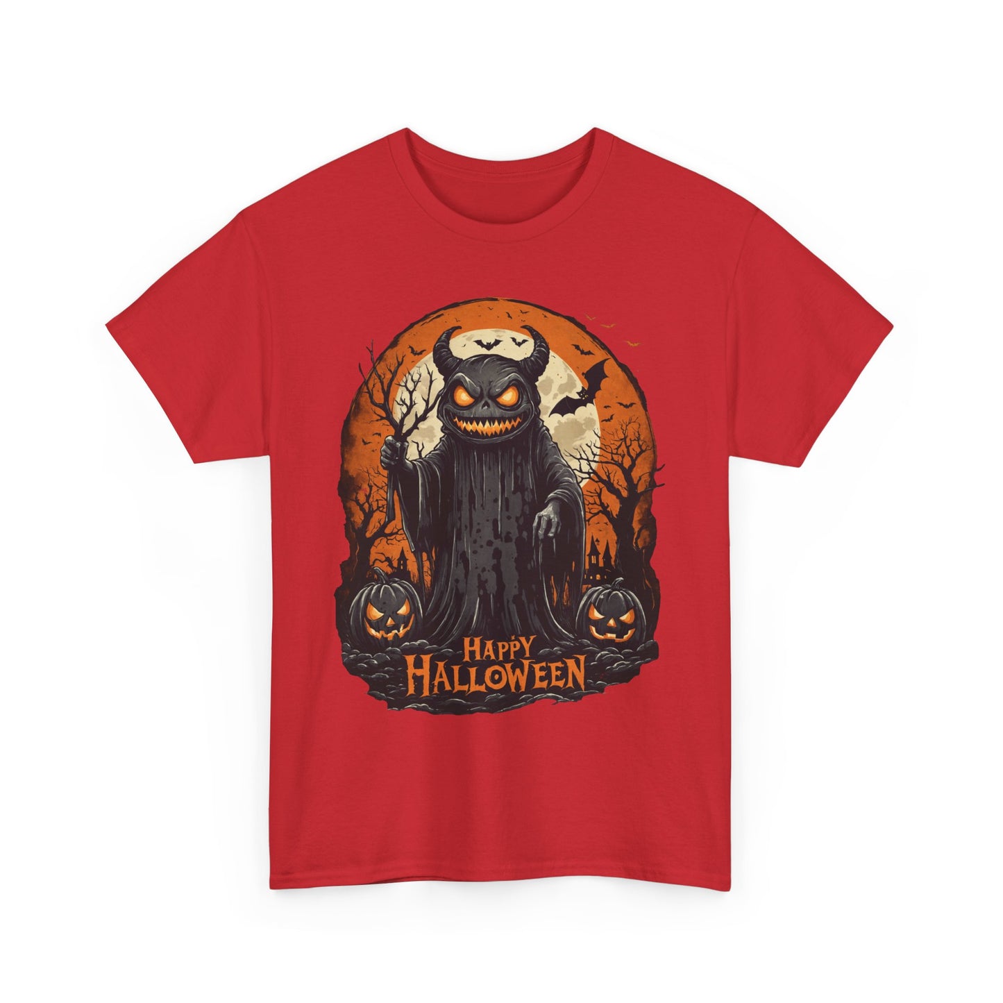 Halloween Pumpkin Dark Monster Tee, Spooky Unisex T-Shirt, Fall Season Shirt, Jack-O-Lantern Costume Top, Autumn Witch Theme Apparel