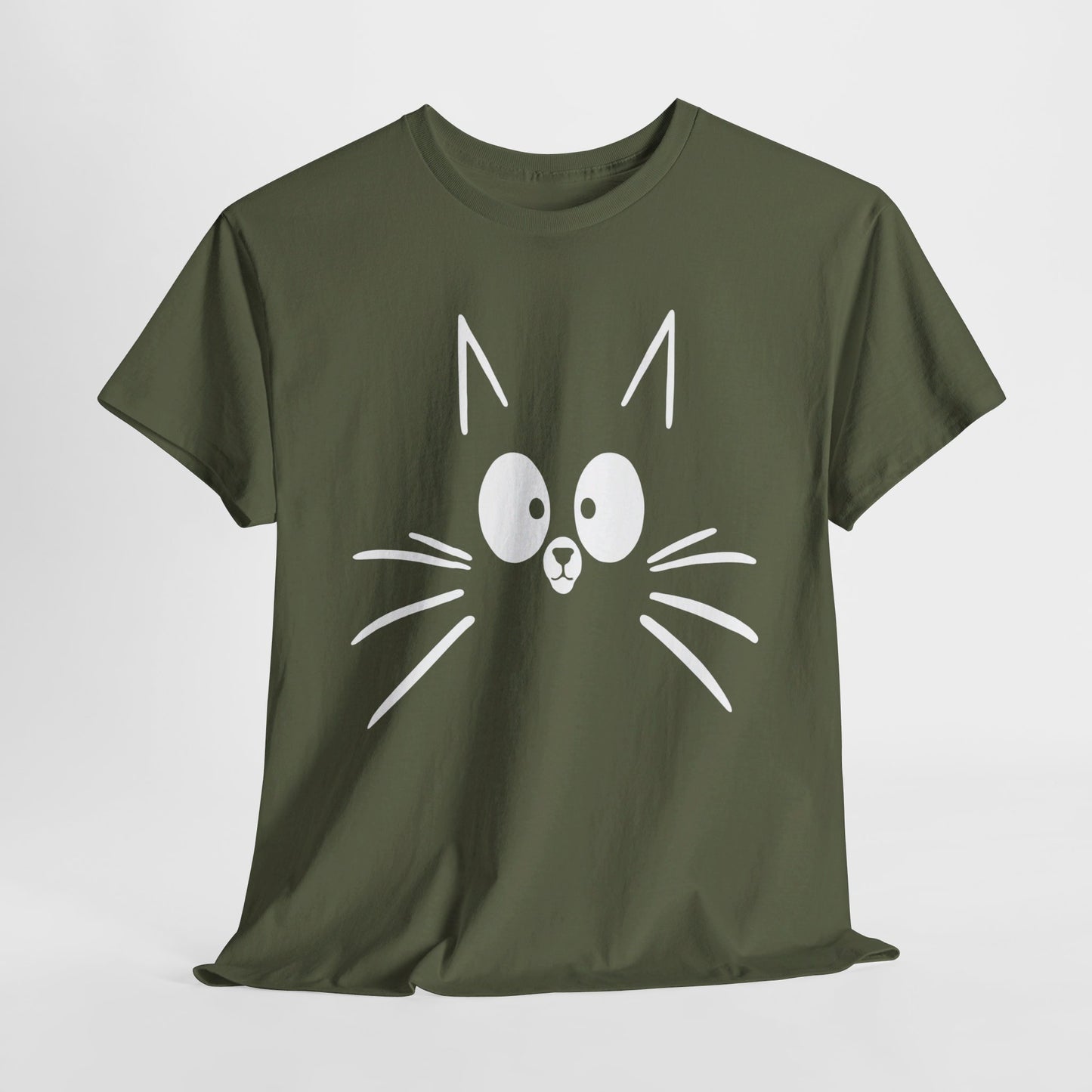 Minimalist Cat Face T-Shirt / Geschenk / Katzenliebhaber /Zocken / gaming / Comic / Katze