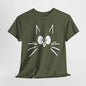 Minimalist Cat Face T-Shirt / Geschenk / Katzenliebhaber /Zocken / gaming / Comic / Katze