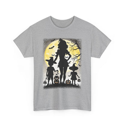 Halloween Walk Mom & Kids Pumpkin, Spooky Unisex T-Shirt, Fall Season Shirt, Jack-O-Lantern Costume Top, Autumn Witch Theme Apparel