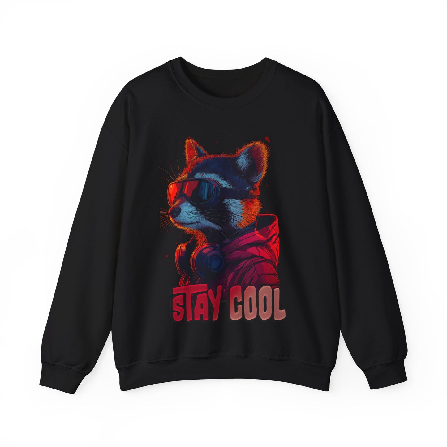 Futuristischer Dachs Raccoon Sweatshirt / Stay Cool Anime Style Hoodie, Unisex Streetwear Pullover, Geschenk für Tier- und Anime-Liebhaber