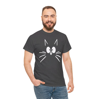 Minimalist Cat Face T-Shirt / Geschenk / Katzenliebhaber /Zocken / gaming / Comic / Katze