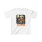 Halloween Pumpkin little Skull with Pumpkins and Ghosts, Halloween Tee for Children, Spooky Shirt for Kids, Trick or Treat Costume Top,