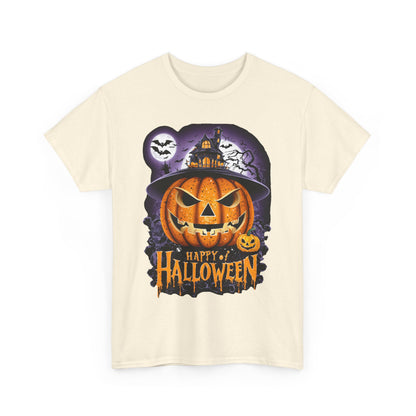 Happy of Halloween Pumpkin, Spooky Unisex T-Shirt, Fall Season Shirt, Jack-O-Lantern Costume Top, Autumn Witch Theme Apparel