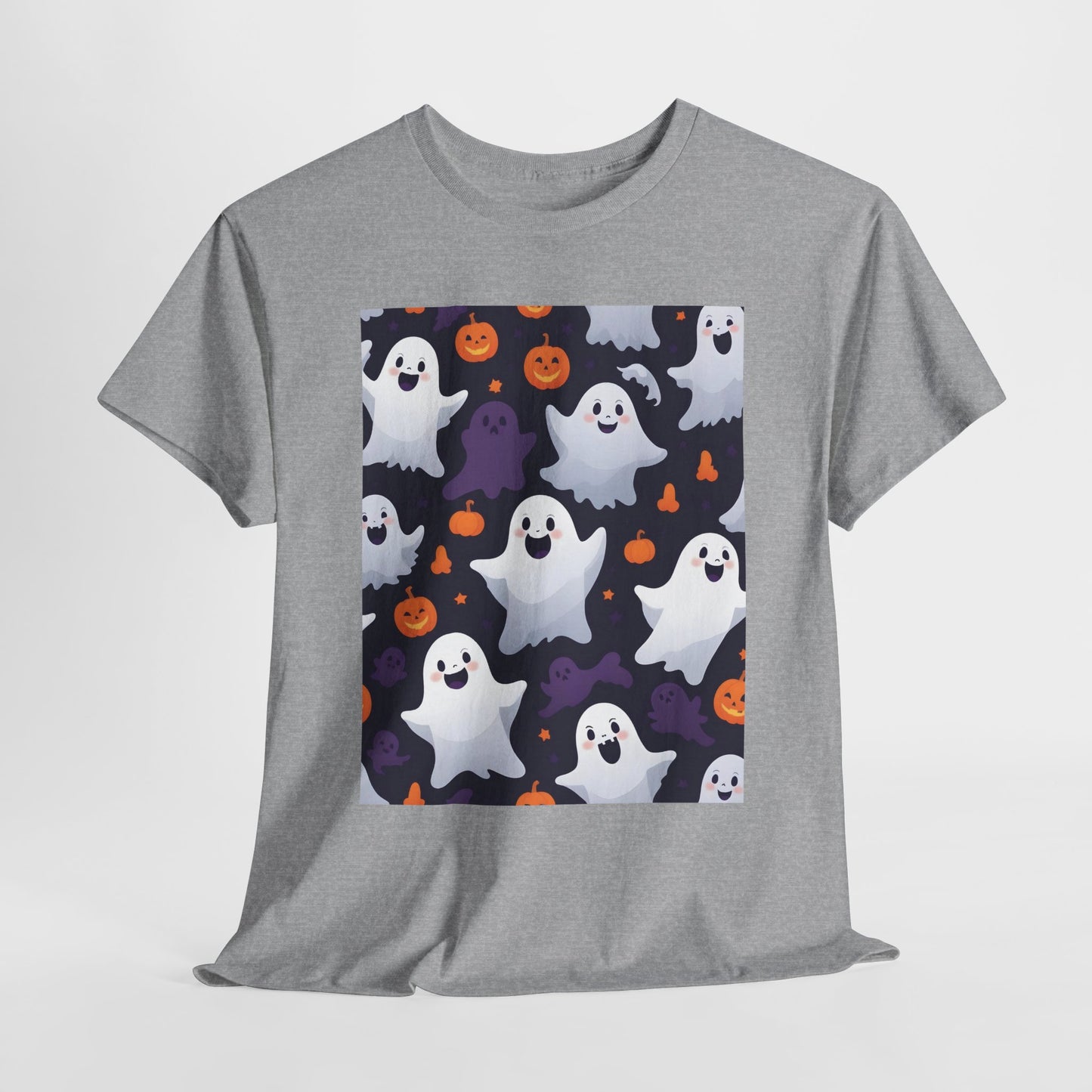 Halloween Ghost & Pumpkins Tee, Scary Halloween Shirt, Spooky Ghost Tee, Pumpkin Graphic Tee, Halloween Costume Shirt, Halloween Party Tee