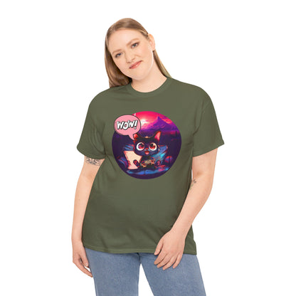 Wow! Gamer Cat" T-Shirt / Geschenk / Katzenliebhaber /Zocken / gaming / Comic / Katze