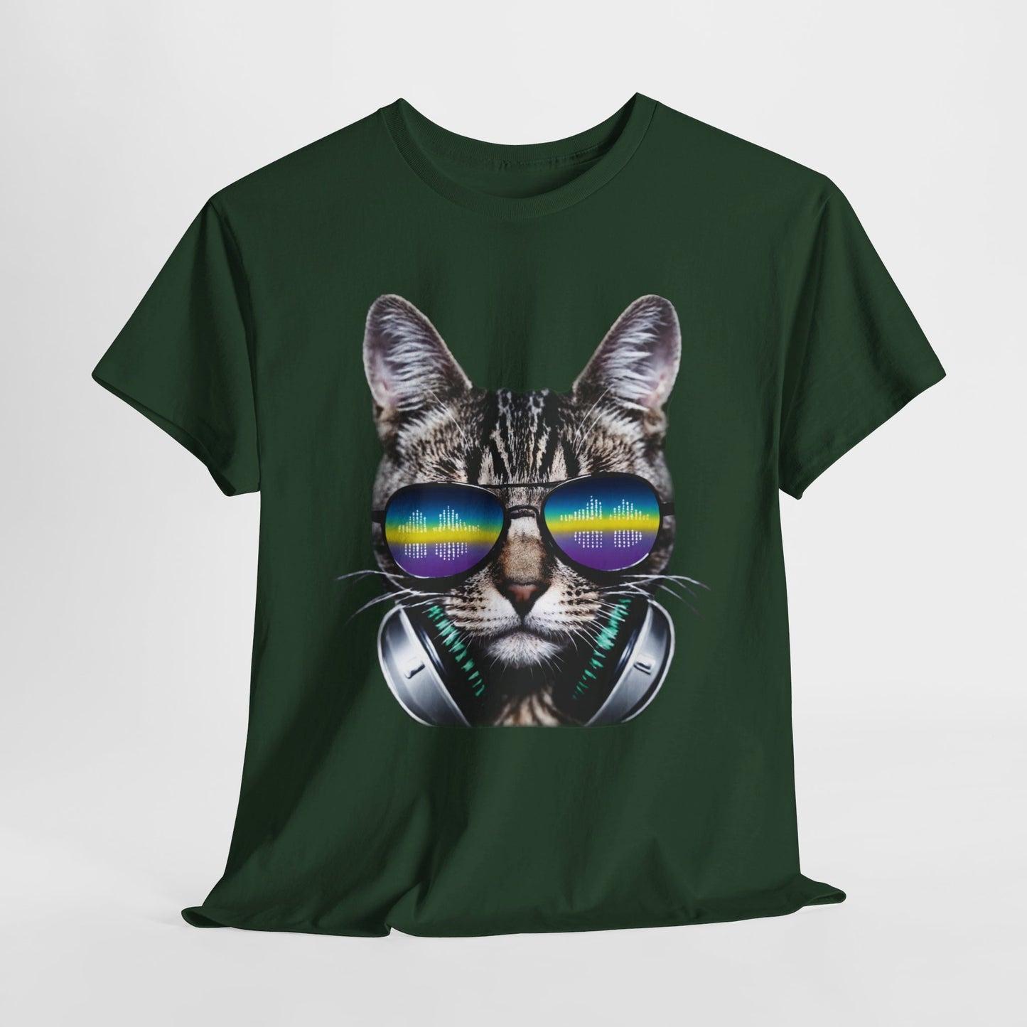 Groovy DJ Cat T-Shirt / Geschenk / Katzenliebhaber /Zocken / gaming / Comic / Katze / Kopfhörer / Musik / Music