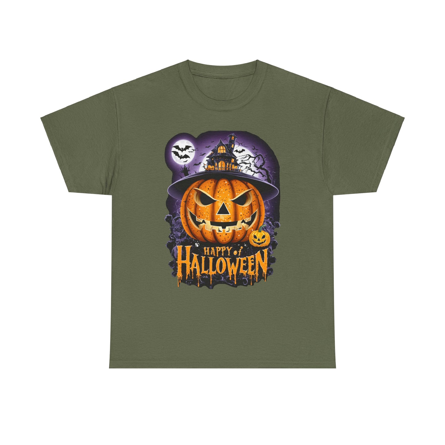 Happy of Halloween Pumpkin, Spooky Unisex T-Shirt, Fall Season Shirt, Jack-O-Lantern Costume Top, Autumn Witch Theme Apparel