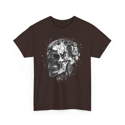 Cyborg Skull Head Halloween T-Shirt, Tee Shirt, Halloween Costume, Skeleton Graphic Tee, Spooky Shirt