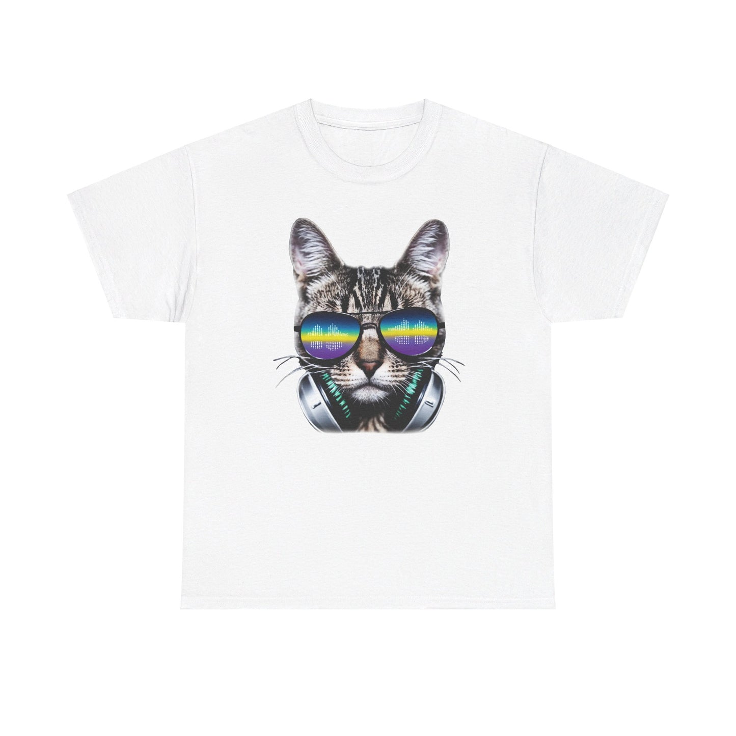 Groovy DJ Cat T-Shirt / Geschenk / Katzenliebhaber /Zocken / gaming / Comic / Katze / Kopfhörer / Musik / Music