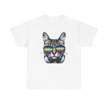 Groovy DJ Cat T-Shirt / Geschenk / Katzenliebhaber /Zocken / gaming / Comic / Katze / Kopfhörer / Musik / Music