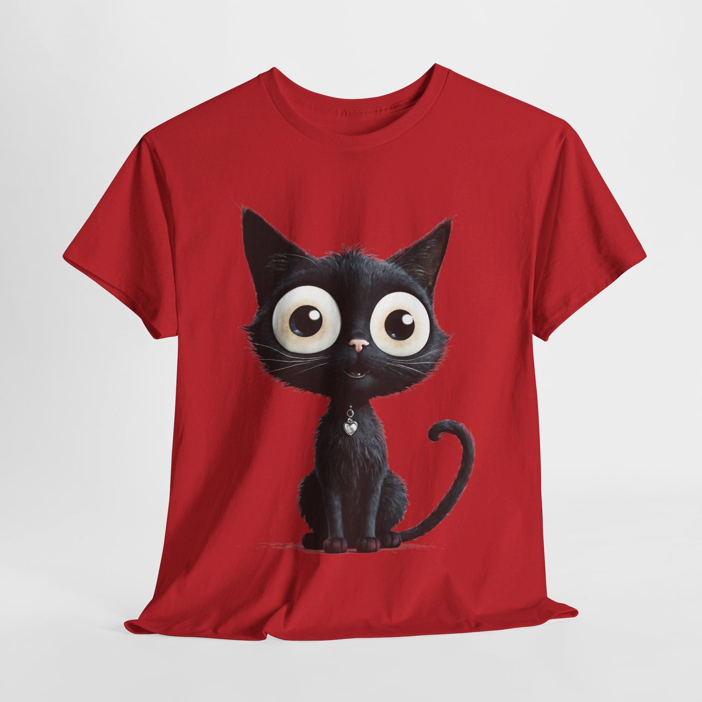 Cat Lover T-Shirt, Cute Kitty Tee, Adorable Feline Shirt, Big Eyed Cat Top, Animal Graphic Tee for Pet Owners