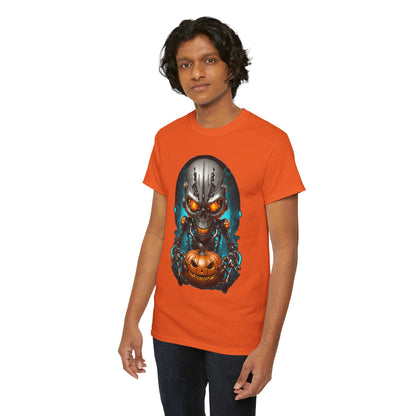 Halloween Pumking Cyborg T-Shirt, Halloween Tee, Unisex Shirt, Pumpkin Design Shirt, Halloween Costume