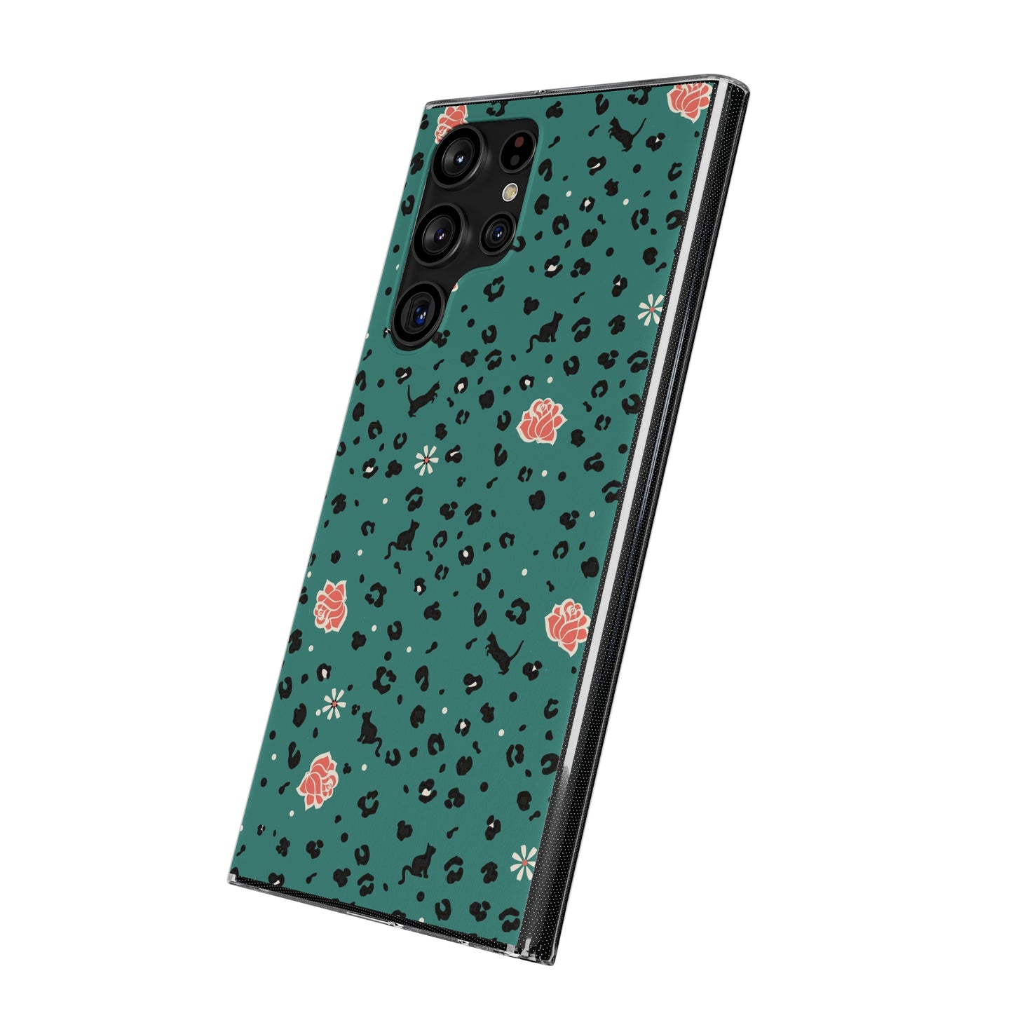 Leo Flower Cat Soft Phone Cases