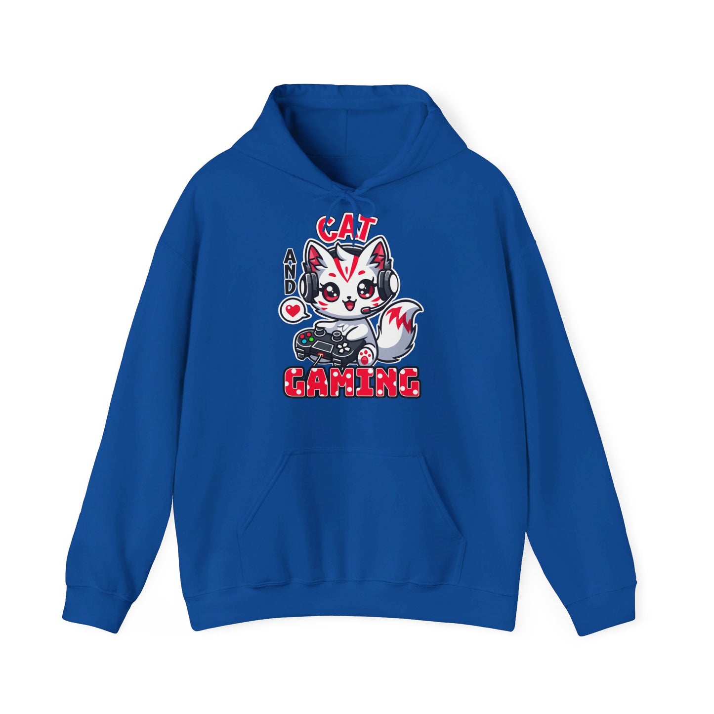 Cat and Gaming Unisex Heavy Blend™ Hooded Sweatshirt / Anime Katze / Geschenk / Zocken