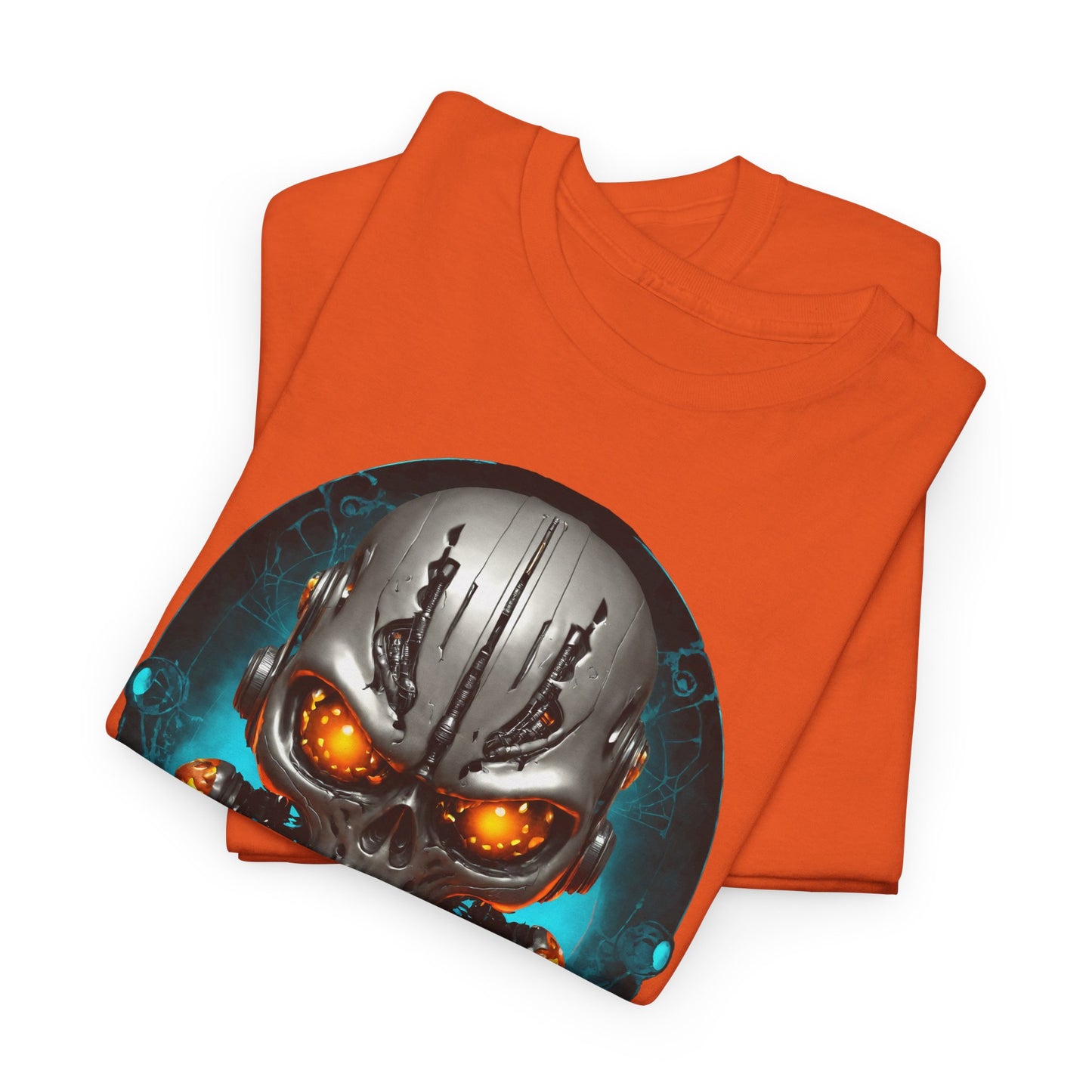 Halloween Pumking Cyborg T-Shirt, Halloween Tee, Unisex Shirt, Pumpkin Design Shirt, Halloween Costume