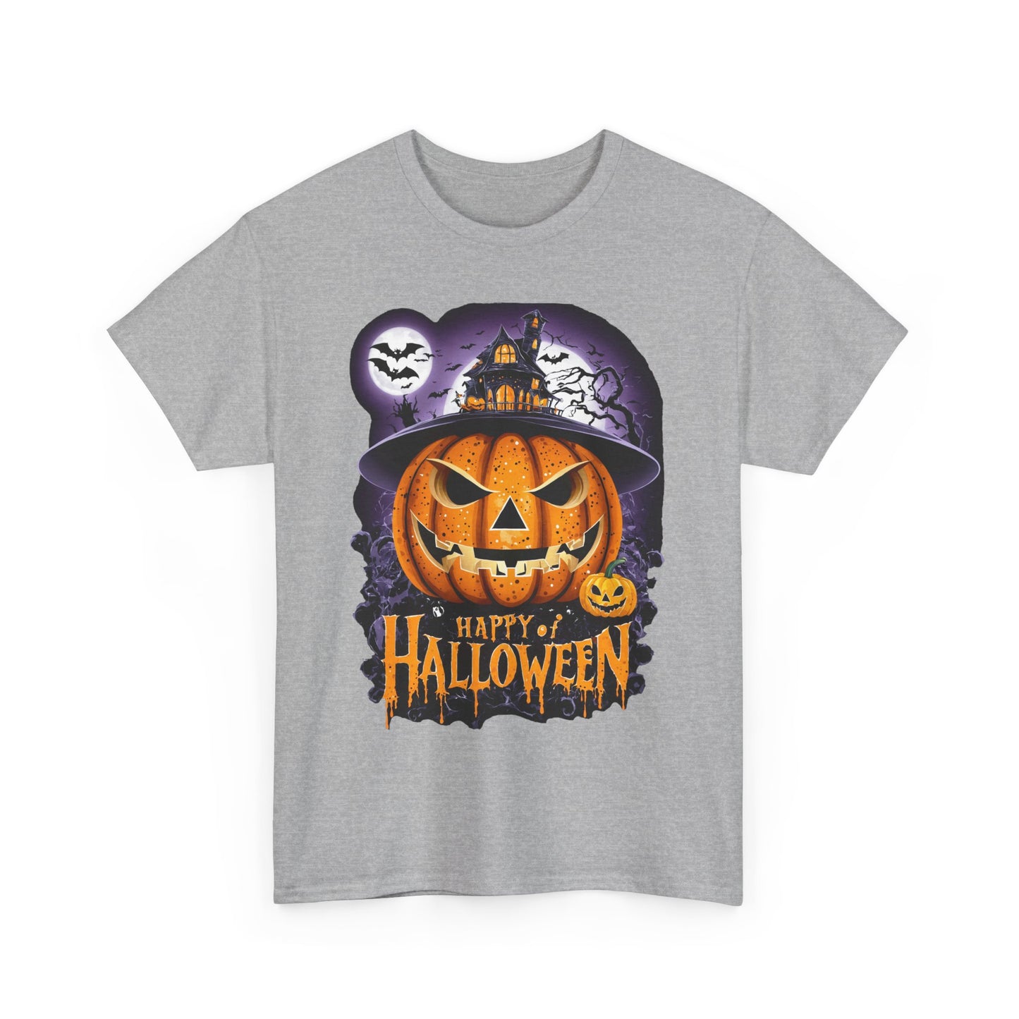 Happy of Halloween Pumpkin, Spooky Unisex T-Shirt, Fall Season Shirt, Jack-O-Lantern Costume Top, Autumn Witch Theme Apparel