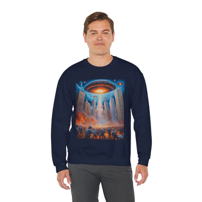 Alien Invasion Sweatshirt, Extraterrestrial UFO Crewneck, Sci-Fi Space Sweatshirt, Galaxy Outer Space Jumper, Alien Abduction Pullover, Area