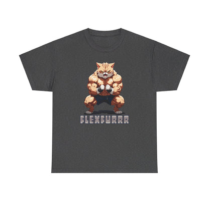 Muscalcat T-Shirt / Für Fitness und Katzenliebhaber, Lustiges Cartoon-Design, Baumwolle